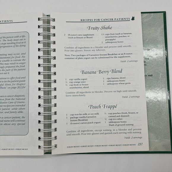 Forget Me Not Cookbook From Hospice Care Greensboro NC Memories/ Comfort Food - Picture 10 of 16